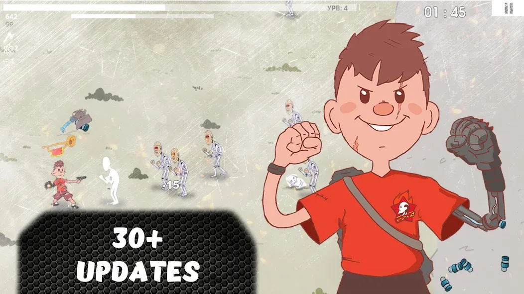 Atomic Survivors MOD APK на Android — Бесконечные ресурсы и усиленное оружие — скриншот 4