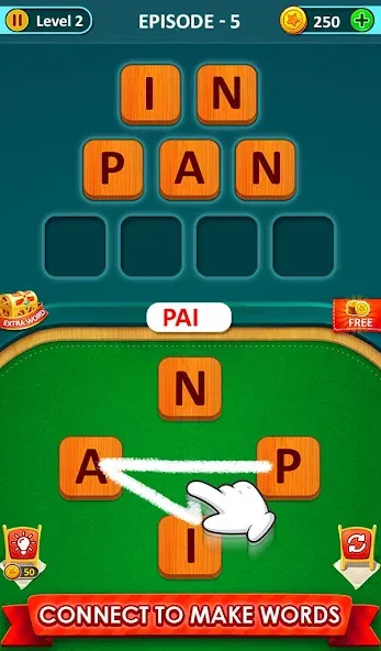 Скачать Word Game 2024 - Word Connect на Android — Безлимитные подсказки и монеты — скриншот 1
