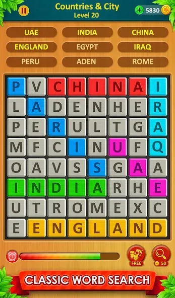 Скачать Word Game 2024 - Word Connect на Android — Безлимитные подсказки и монеты — скриншот 2