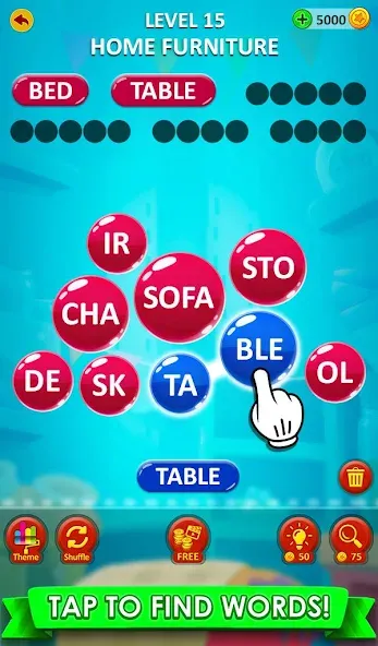 Скачать Word Game 2024 - Word Connect на Android — Безлимитные подсказки и монеты — скриншот 4