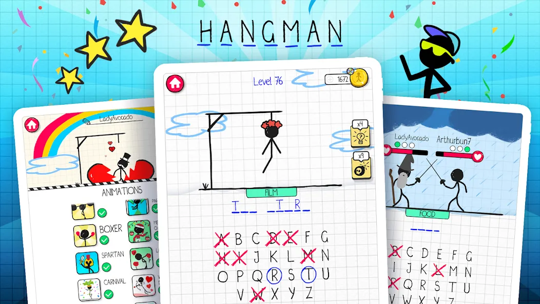 Скачать Hangman на телефон — Без рекламы и бесконечные подсказки — скриншот 5
