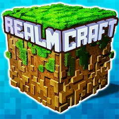 Скачать Mini Block Craft Realm Craft — Модификация Бесконечные ресурсы и все постройки