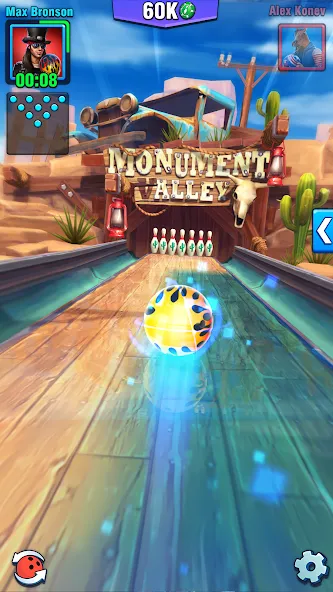 Скачать Bowling Crew — 3D bowling game — Последняя версия (Безлимитные монеты и открытые дорожки) — скриншот 1