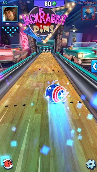Скачать Bowling Crew — 3D bowling game — Последняя версия (Безлимитные монеты и открытые дорожки) — скриншот 4