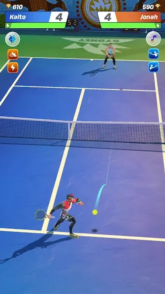 Tennis Clash: Multiplayer Game MOD APK на Android — Безлимитные деньги и энергия — скриншот 1 Tennis Clash: Multiplayer Game MOD APK на Android — Безлимитные деньги и энергия — скриншот 1