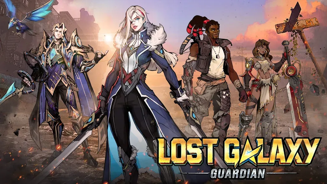 Скачать взломанную Lost Galaxy: Guardian — Безлимитные ресурсы и мощное оружие — скриншот 1