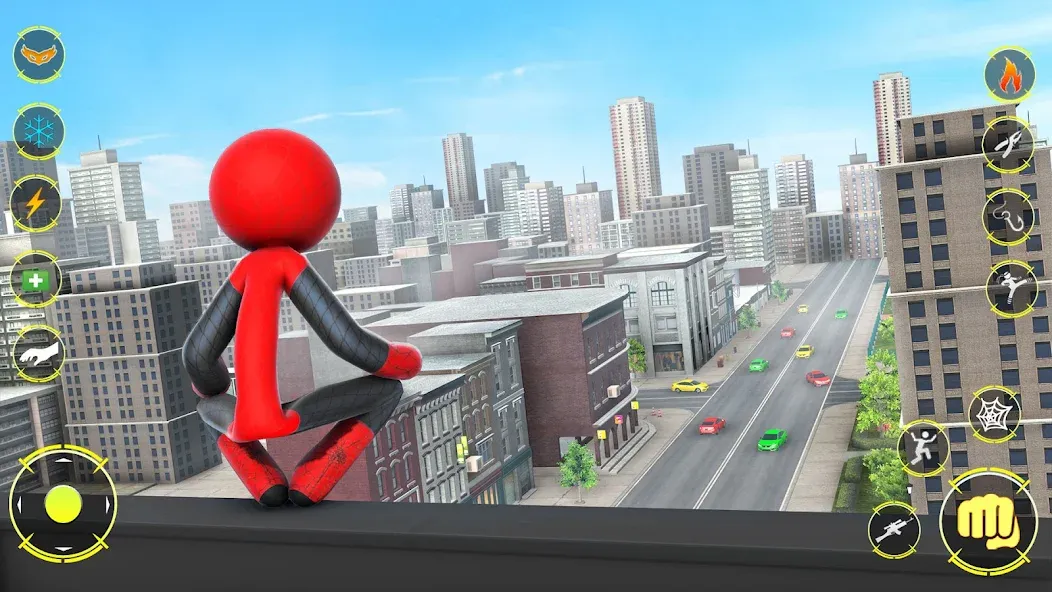 Скачать StickMan Rope Hero Spider Game MOD APK — Безлимитные деньги и суперспособности — скриншот 5 Скачать StickMan Rope Hero Spider Game MOD APK — Безлимитные деньги и суперспособности — скриншот 5