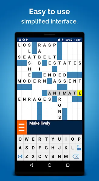 Crossword Puzzle — Взломанная версия (Подсказки доступны без ограничений) — скриншот 1 Crossword Puzzle — Взломанная версия (Подсказки доступны без ограничений) — скриншот 1
