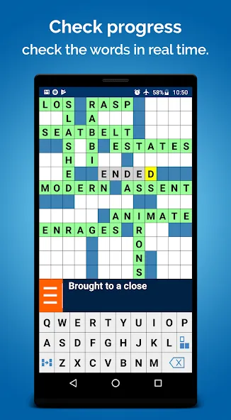 Crossword Puzzle — Взломанная версия (Подсказки доступны без ограничений) — скриншот 2 Crossword Puzzle — Взломанная версия (Подсказки доступны без ограничений) — скриншот 2