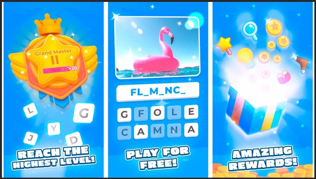 Скачать Guess the Word. Word Games на телефон — Безлимитные подсказки и открыты уровни — скриншот 5