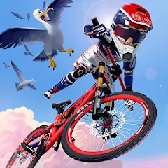 Downhill Masters на Андроид — Мод Безлимитные деньги и улучшенные велосипеды