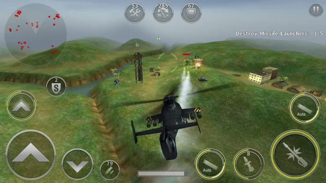 Скачать взлом GUNSHIP BATTLE: Helicopter 3D на Андроид — Безлимитные деньги и топливо — скриншот 2