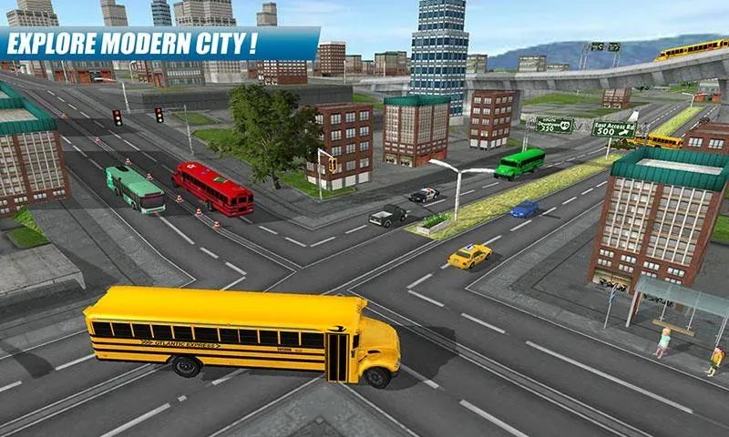 Скачать School Bus Driving Game (Мод: Безлимитные деньги и топливо) на Андроид — скриншот 3