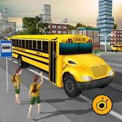 Скачать School Bus Driving Game (Мод: Безлимитные деньги и топливо) на Андроид