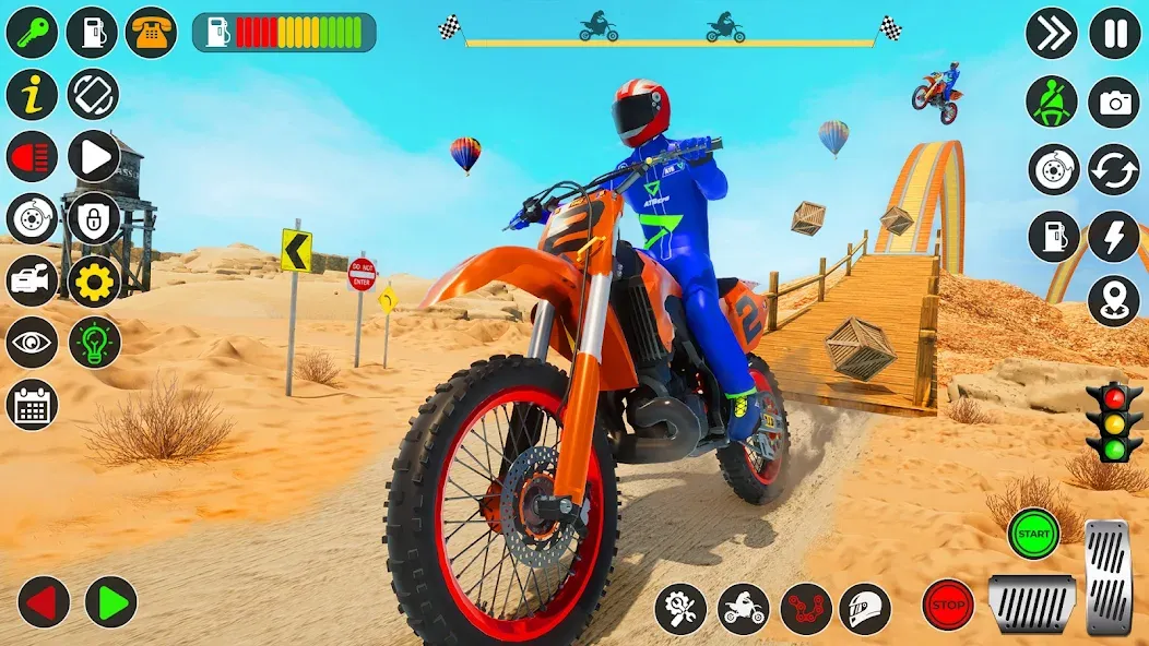 Взломанная Bike Stunt Games Stunt Bike 3D на Андроид — Безлимитные деньги и все байки — скриншот 2