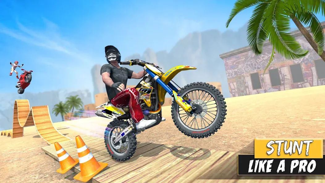 Взломанная Bike Stunt Games Stunt Bike 3D на Андроид — Безлимитные деньги и все байки — скриншот 4