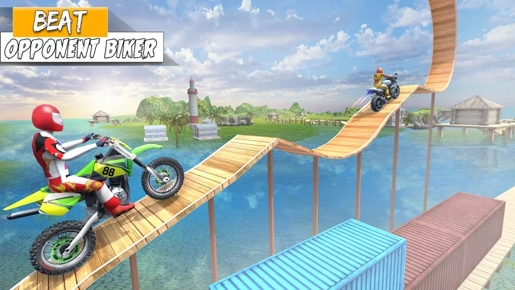 Взломанная Bike Stunt Games Stunt Bike 3D на Андроид — Безлимитные деньги и все байки — скриншот 5