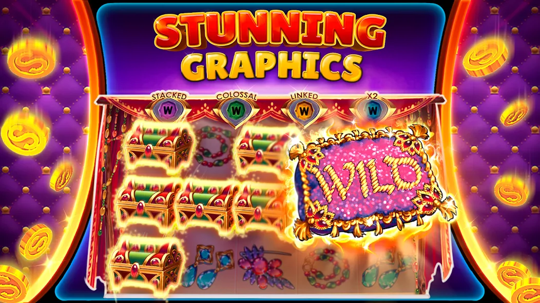 Взломанная Slots UP - online casino game на Андроид — Безлимитные монеты и бонусы — скриншот 3