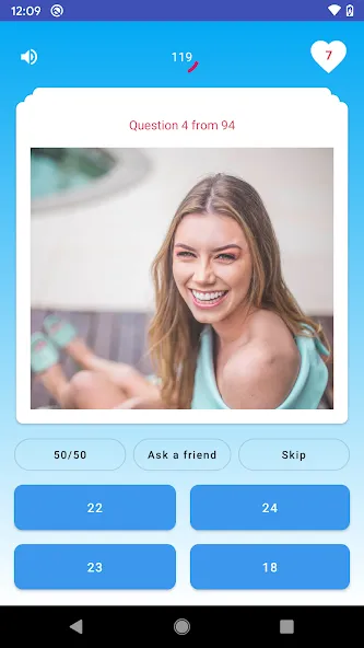 Скачать взлом Quiz - Guess her age challenge на Андроид — Открыты все возрастные испытания — скриншот 1