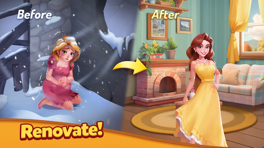 Взломанная Tile Family: Match Puzzle Game на Андроид — Безлимитные подсказки и бустеры — скриншот 4
