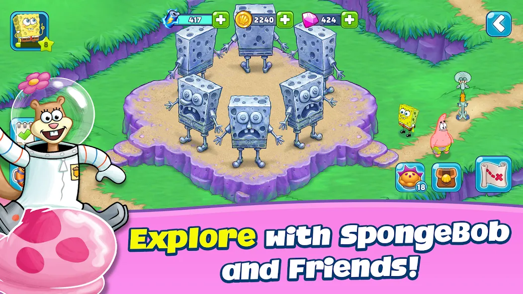 Скачать SpongeBob Adventures: In A Jam на Android — Безлимитные деньги и ресурсы — скриншот 3 Скачать SpongeBob Adventures: In A Jam на Android — Безлимитные деньги и ресурсы — скриншот 3