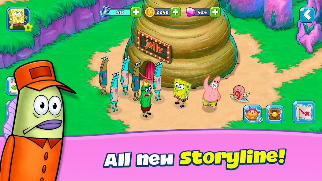 Скачать SpongeBob Adventures: In A Jam на Android — Безлимитные деньги и ресурсы — скриншот 4 Скачать SpongeBob Adventures: In A Jam на Android — Безлимитные деньги и ресурсы — скриншот 4