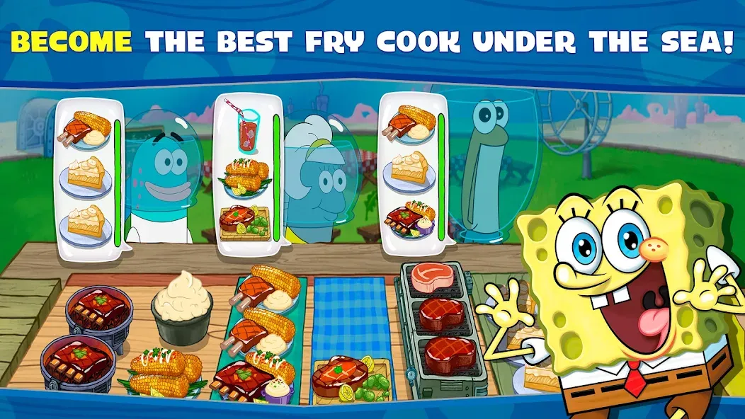 Скачать SpongeBob: Krusty Cook-Off на Android — Безлимитные деньги и ресурсы — скриншот 1