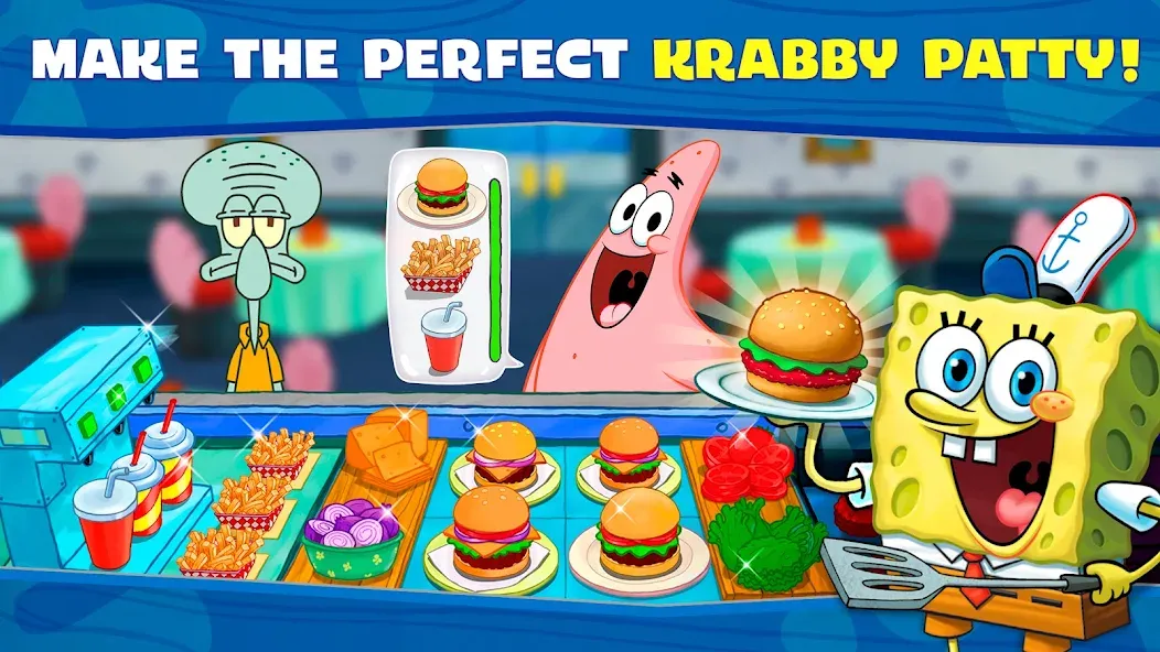 Скачать SpongeBob: Krusty Cook-Off на Android — Безлимитные деньги и ресурсы — скриншот 2