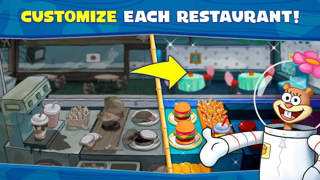 Скачать SpongeBob: Krusty Cook-Off на Android — Безлимитные деньги и ресурсы — скриншот 5