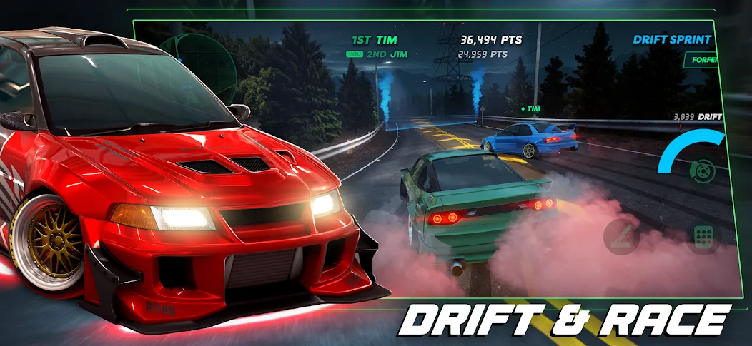 Скачать Static Shift Racing (Мод: Безлимитные деньги и все машины открыты) на Андроид — скриншот 1