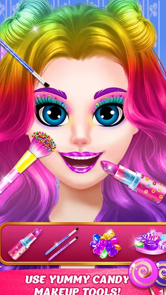 Скачать DIY Candy Makeup-Beauty Salon MOD APK — Безлимитные монеты и всё открыто — скриншот 2