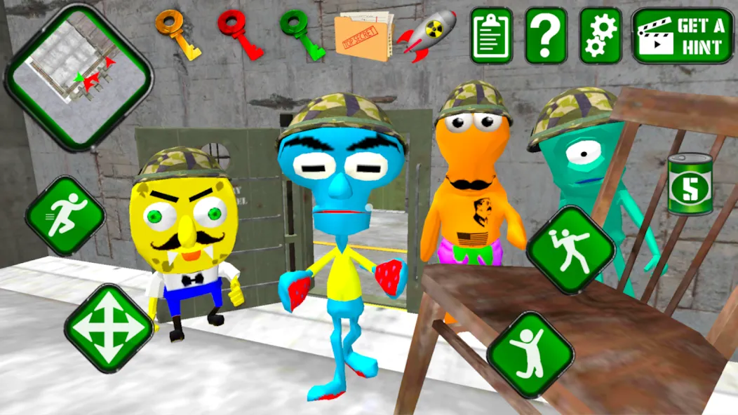 Sponge Area 51. Neighbor Alien MOD APK — Безлимитные патроны и ускоренный бег — скриншот 4