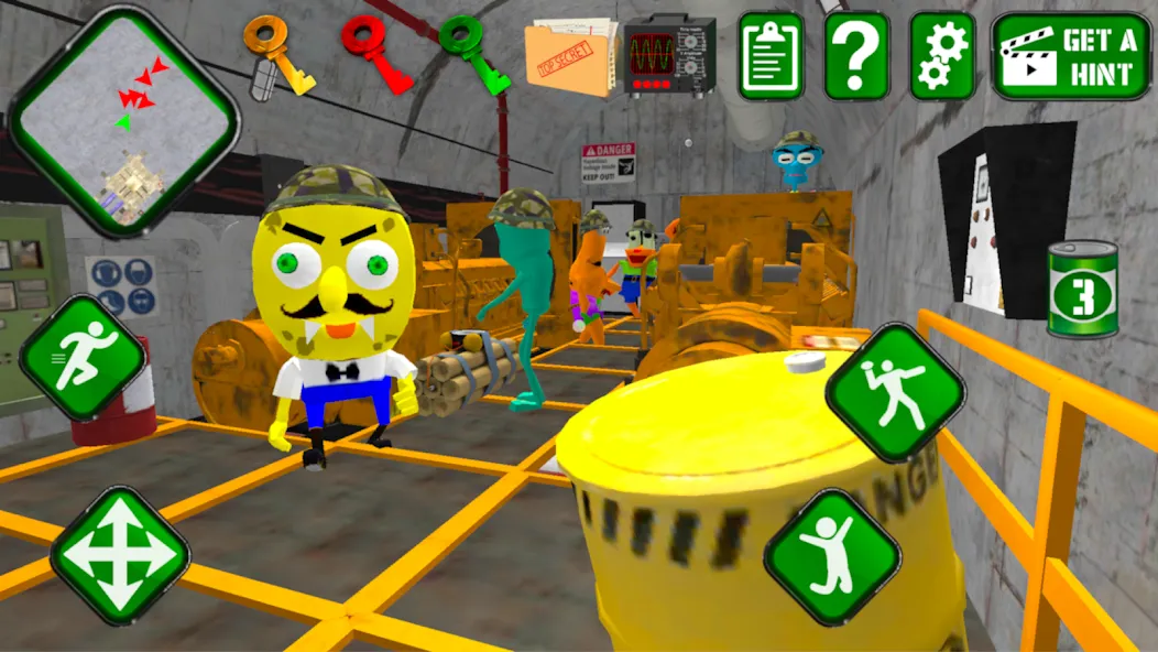 Sponge Area 51. Neighbor Alien MOD APK — Безлимитные патроны и ускоренный бег — скриншот 5