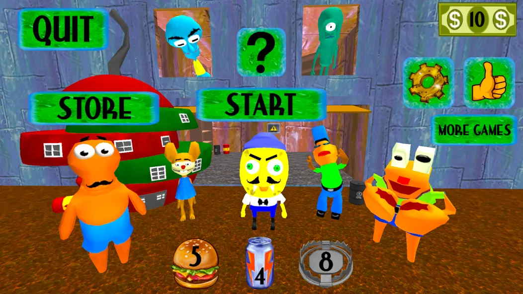 Sponge Neighbor Escape 3D MOD APK на Android — Открыты все уровни и подсказки — скриншот 5