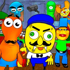 Sponge Neighbor Escape 3D MOD APK на Android — Открыты все уровни и подсказки