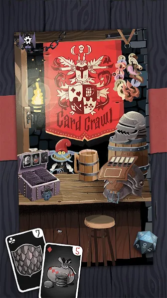 Скачать взлом Card Crawl на Андроид — Безлимитные монеты и все карты открыты — скриншот 2 Скачать взлом Card Crawl на Андроид — Безлимитные монеты и все карты открыты — скриншот 2