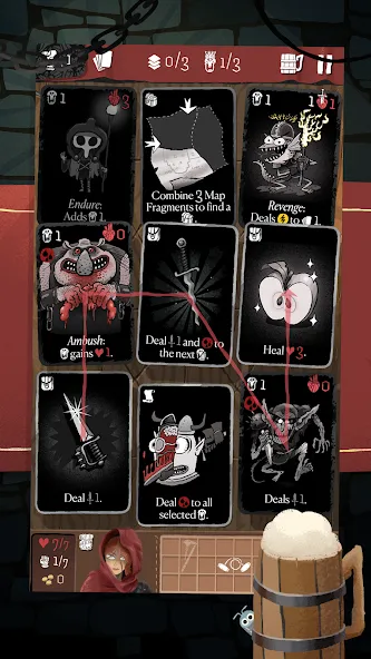 Card Crawl Adventure — Мод: Безлимитные карты и ресурсы — скриншот 1