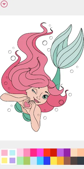 Взломанная Princess Coloring Book Game на Андроид — Все раскраски открыты бесплатно — скриншот 2