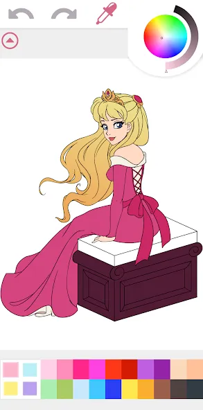 Взломанная Princess Coloring Book Game на Андроид — Все раскраски открыты бесплатно — скриншот 4