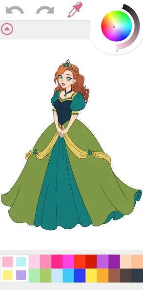 Взломанная Princess Coloring Book Game на Андроид — Все раскраски открыты бесплатно — скриншот 5