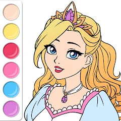 Взломанная Princess Coloring Book Game на Андроид — Все раскраски открыты бесплатно