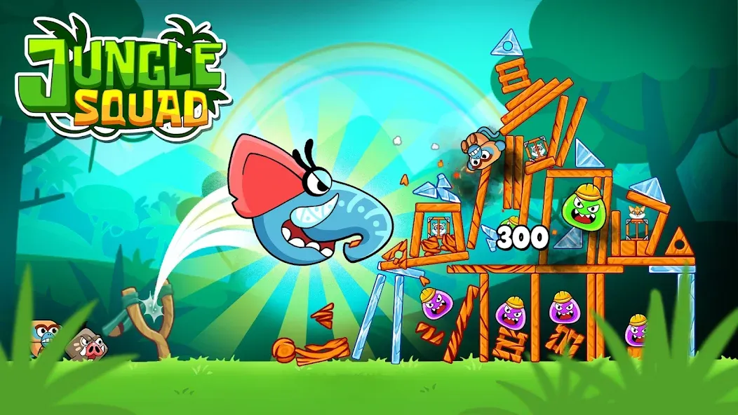 Jungle Squad: Rescue Animals — Взломанная версия (Безлимитные монеты и открытые уровни) — скриншот 1