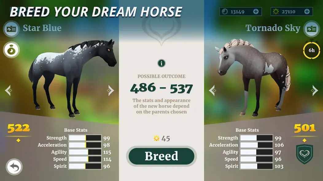 Скачать Wildshade: Fantasy Horse Races на Андроид — Безлимитные деньги и ускорение лошадей — скриншот 2