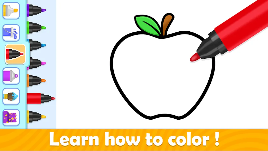 Скачать Toddler Coloring Book For Kids (Мод: Все раскраски разблокированы) на Андроид — скриншот 1