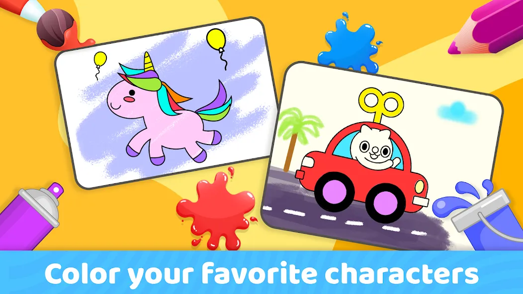 Скачать Toddler Coloring Book For Kids (Мод: Все раскраски разблокированы) на Андроид — скриншот 2