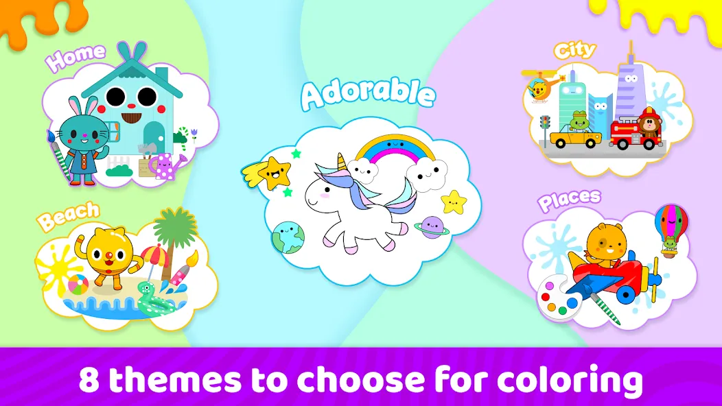 Скачать Toddler Coloring Book For Kids (Мод: Все раскраски разблокированы) на Андроид — скриншот 5