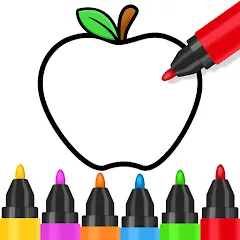 Скачать Toddler Coloring Book For Kids (Мод: Все раскраски разблокированы) на Андроид