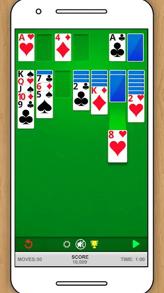 Скачать SOLITAIRE CLASSIC CARD GAME (Мод: Без рекламы и без ограничений) на Андроид — скриншот 2
