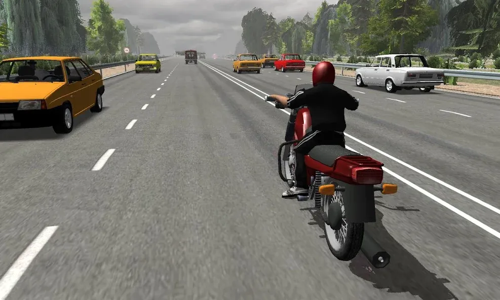 Russian Moto Traffic Rider 3D Mod APK Безлимитные деньги и все мотоциклы открыты — Скачать на Андроид — скриншот 1 Russian Moto Traffic Rider 3D Mod APK Безлимитные деньги и все мотоциклы открыты — Скачать на Андроид — скриншот 1