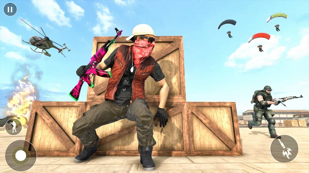 Battlegrounds Fire Squad War (Мод Безлимитные деньги и оружие) — скриншот 1